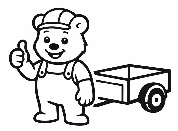 Bär mit Anhänger Logo